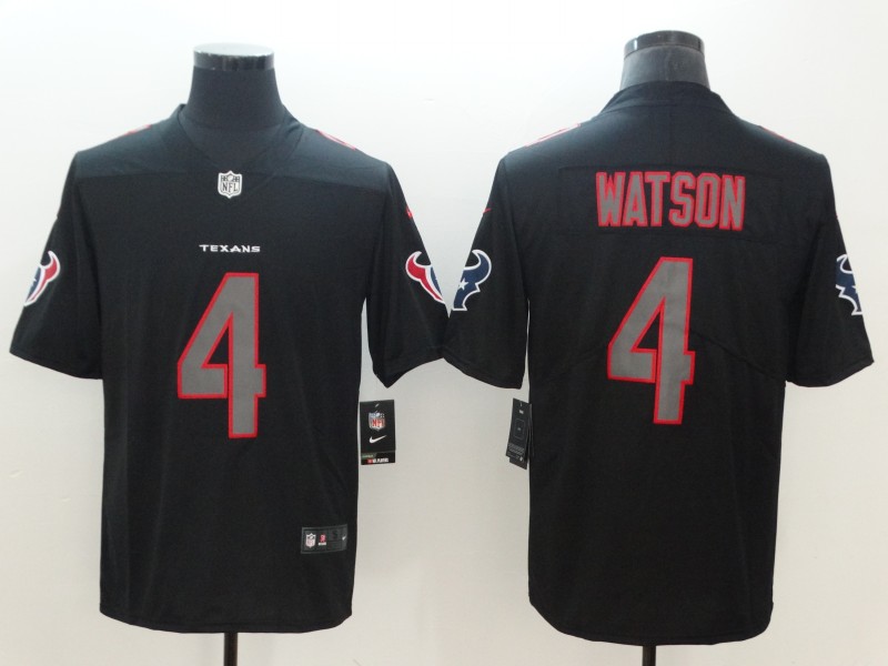 Men's Houston Texans Deshaun Watson #4 Black Jersey